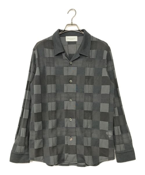 ENCOMING（インカミング）ENCOMING (インカミング) Knitted Box Shirt グレー サイズ:Mの古着・服飾アイテム