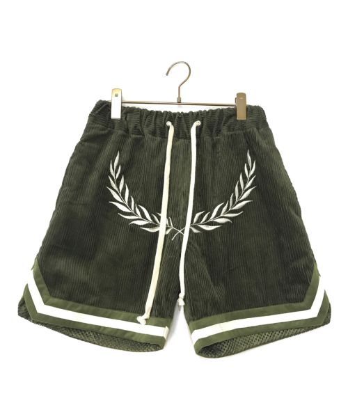 LAUREL（ローレル）LAUREL (ローレル) Corduroy heavy shorts グリーン サイズ:表記なしの古着・服飾アイテム