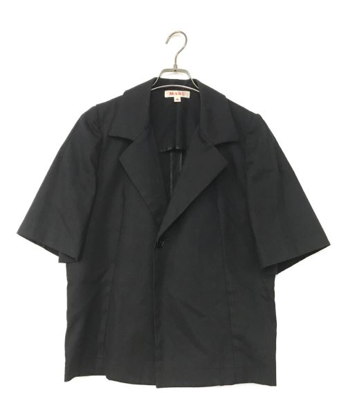 masu（エムエーエスユー）MASU (エムエーエスユー) HALF SLEEVE COTTON JACKET ブラック サイズ:46の古着・服飾アイテム