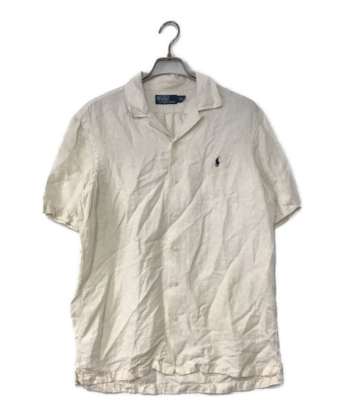 POLO RALPH LAUREN（ポロ・ラルフローレン）POLO RALPH LAUREN (ポロ・ラルフローレン) シルク混リネンシャツ ホワイト サイズ:Mの古着・服飾アイテム