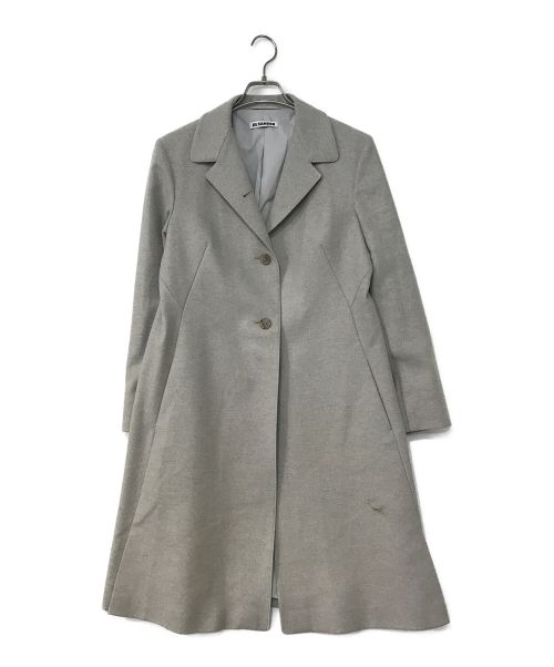 JIL SANDER（ジルサンダー）JIL SANDER (ジルサンダー) カシミヤ混ウールコート グレー サイズ:38の古着・服飾アイテム