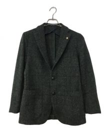 TAGLIATORE×Harris Tweed（タリアトーレ×ハリスツイード）の古着「テーラードジャケット」｜グリーン