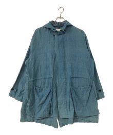 Khadi and Co（カディアンドコー）の古着「フーデッドコート」｜インディゴ