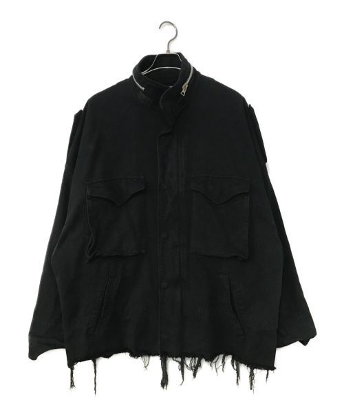 doublet（ダブレット）doublet (ダブレット) SILK TWILL MILITARY BLOUSON ブラック サイズ:Mの古着・服飾アイテム