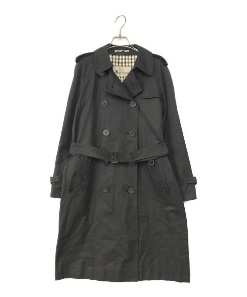 Aquascutum（アクアスキュータム）Aquascutum (アクアスキュータム) トレンチコート ブラック サイズ:表記不明の古着・服飾アイテム