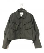 DOUBLUREダブルア）の古着「Short Wool Jacket」｜オリーブ