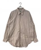 Marvine Pontiak Shirt Makersマーヴィンポンティアックシャツメイカーズ）の古着「L／S SH プルオーバー スキッパー シャツ」｜ピンク