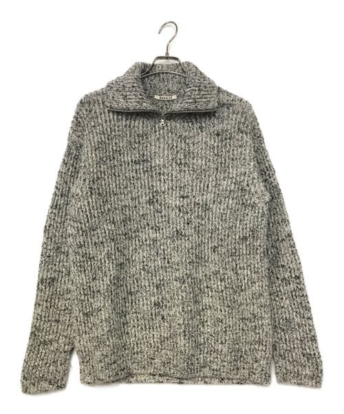 AURALEE（オーラリー）AURALEE (オーラリー) WOOL BABY ALPACA MIX RIB KNIT ZIP グレー サイズ:4の古着・服飾アイテム