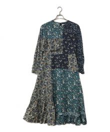 LIBERTY×ANEVER FLOWER（リバティ×アンエバー フラワー）の古着「FLOWER PATCHWORK DRESS」｜ネイビー