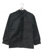 la marque de qualiteラ・マルク・ド・カリテ）の古着「ブラックモールスキンジャケット」｜ブラック