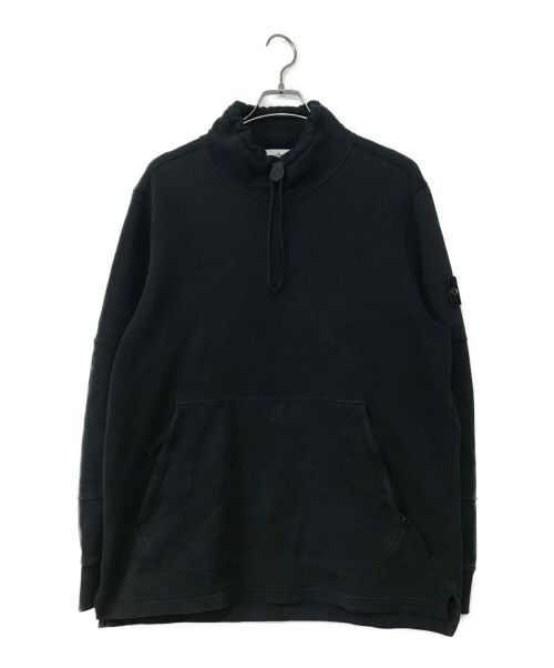 STONE ISLAND（ストーンアイランド）STONE ISLAND (ストーンアイランド) Garment Dyed Popover Sweat ブラック サイズ:XLの古着・服飾アイテム