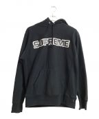 SUPREMEシュプリーム）の古着「Perforated Leather Hooded Sweatshirt」｜ブラック