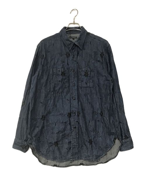 Engineered Garments（エンジニアド ガーメンツ）Engineered Garments (エンジニアド ガーメンツ) フローラル エンブロイダリー デニムワークシャツ インディゴ サイズ:Mの古着・服飾アイテム