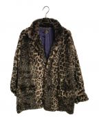 Needlesニードルズ）の古着「S.C. CAR COAT FAUX FUR LEOPARD」｜ブラウン