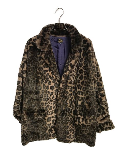 Needles（ニードルズ）Needles (ニードルス) S.C. CAR COAT FAUX FUR LEOPARD ブラウン サイズ:Lの古着・服飾アイテム