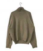 steinシュタイン）の古着「EX Fine Lambs Loose High Neck Knit LS」｜ベージュ