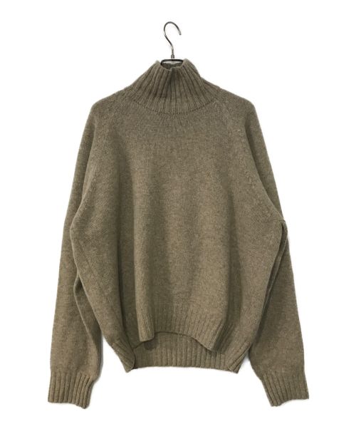 stein（シュタイン）stein (シュタイン) EX Fine Lambs Loose High Neck Knit LS ベージュ サイズ:Lの古着・服飾アイテム