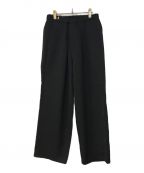 Graphpaperグラフペーパー）の古着「SCALE OFF WOOL WIDE CHEF PANTS」｜ブラック