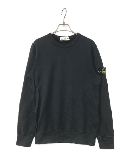 STONE ISLAND（ストーンアイランド）STONE ISLAND (ストーンアイランド) Cotton Crewneck Sweatshirt ブラック サイズ:Sの古着・服飾アイテム