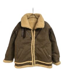 VIAVANDA（ヴィアヴァンダ）の古着「2Way Big Mouton Coat」｜ブラウン