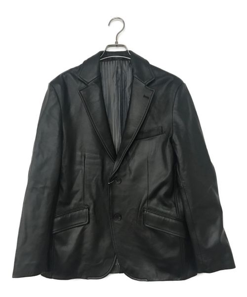 MEN'S BIGI（メンズビギ）MEN'S BIGI (メンズビギ) テーラードラムレザージャケット ブラック サイズ:Mの古着・服飾アイテム