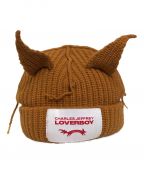 CHARLES JEFFREY LOVERBOYチャールズ ジェフリー ラバーボーイ）の古着「CHUNKY FOX BEANIE」｜ブラウン