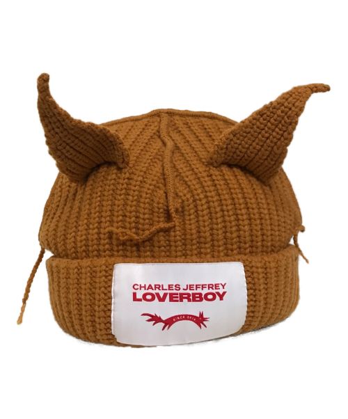 CHARLES JEFFREY LOVERBOY（チャールズ ジェフリー ラバーボーイ）CHARLES JEFFREY LOVERBOY (チャールズ ジェフリー ラバーボーイ) CHUNKY FOX BEANIE ブラウン サイズ:FREEの古着・服飾アイテム