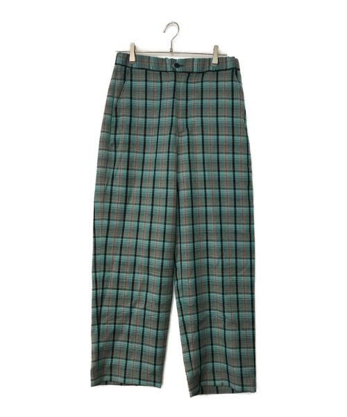 ULTERIOR（アルテリア）ulterior (アルテリア) WOOL SHADOW CHECK EASY SLACKS ブルー サイズ:4の古着・服飾アイテム