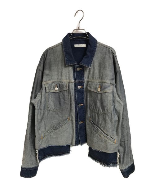 jieda（ジエダ）jieda (ジエダ) BACK SIDE CUT OFF DENIM JACKET インディゴ サイズ:1の古着・服飾アイテム