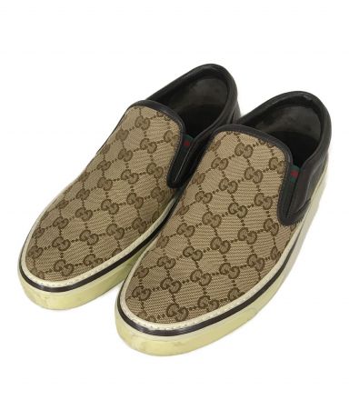 【中古・古着通販】GUCCI (グッチ) スリッポン ブラウン サイズ:7 1/2｜ブランド・古着通販 トレファク公式【TREFAC  FASHION】スマホサイト