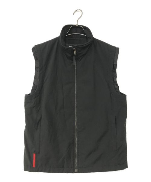 PRADA（プラダ）PRADA (プラダ) PADDED ZIP VEST ブラック サイズ:54の古着・服飾アイテム