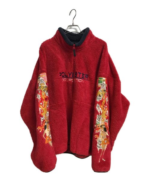 doublet（ダブレット）doublet (ダブレット) POLYESTER FLEECE HALF-ZIP PULLOVER レッド サイズ:Mの古着・服飾アイテム