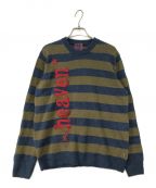 MARC JACOBSマークジェイコブス）の古着「boarder Knit」｜ネイビー×ブラウン