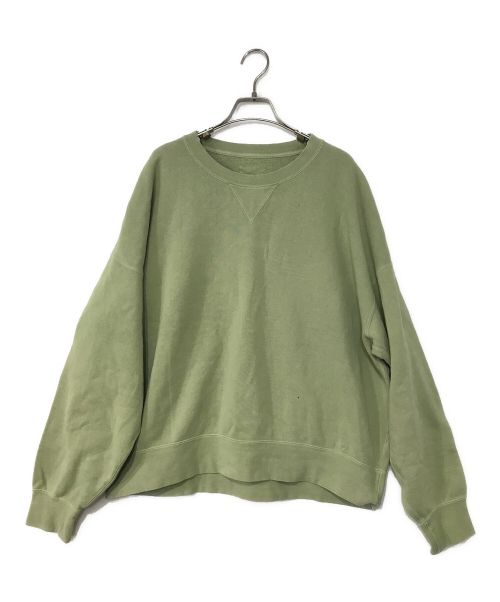 VISVIM（ビズビム）VISVIM (ビズビム) AMPLUS SB SWEAT L/S DMGD 黄緑 サイズ:3の古着・服飾アイテム