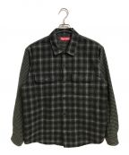 SUPREMEシュプリーム）の古着「Houndstooth Plaid Flannel Shirt」｜ブラック