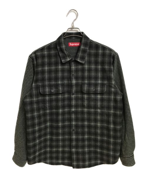 SUPREME（シュプリーム）SUPREME (シュプリーム) Houndstooth Plaid Flannel Shirt ブラック サイズ:Mの古着・服飾アイテム