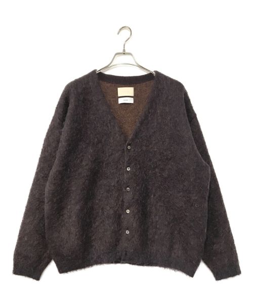 YOKE（ヨーク）YOKE (ヨーク) Graphpaper (グラフペーパー) 4Color Mix Mohair Jacquard Cardigan パープル サイズ:2の古着・服飾アイテム