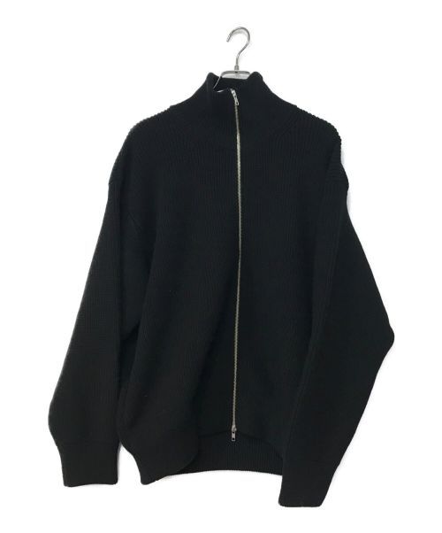 stein（シュタイン）stein (シュタイン) OVERSIZED DRIVERS KNIT ZIP JACKET ブラック サイズ:Mの古着・服飾アイテム