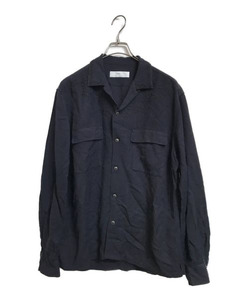 TOGA VIRILIS（トーガ ビリリース）TOGA VIRILIS (トーガ ビリリース) Cord embroidery shirt/ ネイビー サイズ:48の古着・服飾アイテム