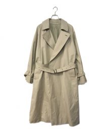 BLURHMS（ブラームス）の古着「Gabardine Double Belt Trench Coat」｜ベージュ