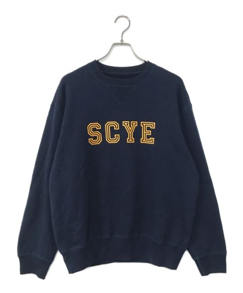 SCYEBASICS（サイベーシックス）SCYEBASICS (サイベーシックス) Fleece Back Jersey Sweatshirt ネイビー サイズ:38の古着・服飾アイテム