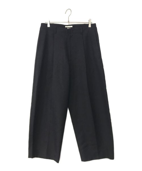 BLURHMS（ブラームス）blurhms (ブラームス) Wool Surge Super Wide Slacks ダークネイビー サイズ:3の古着・服飾アイテム