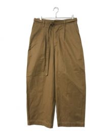 BLURHMS（ブラームス）の古着「BELTED CHINOS」｜ブラウン