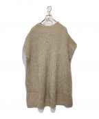 evam evaエヴァムエヴァ）の古着「ALPACA WOOL AZE VEST」｜ベージュ