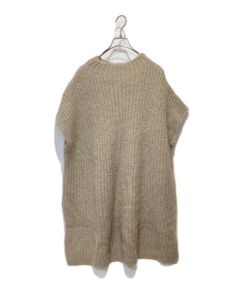 evam eva（エヴァムエヴァ）evam eva (エヴァムエヴァ) ALPACA WOOL AZE VEST ベージュ サイズ:表記不明の古着・服飾アイテム