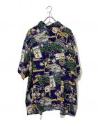 reyn spoonerレイン スプナー）の古着「Michigan Rayon Aloha Shirt」｜ネイビー