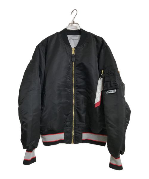 ALPHA（アルファ）ALPHA (アルファ) ONAIR (オンエア―) Industries MA-1 Bomber Jacket ブラック サイズ:XLの古着・服飾アイテム