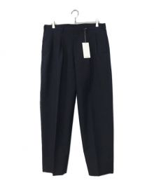 HEUGN（ユーゲン）の古着「"GEORGE" 2PLEATED TROUSERS」｜ネイビー