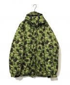 BAPE BY A BATHING APEベイプバイアベイシングエイプ）の古着「カモカ柄ダウンジャケット」｜グリーン