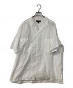 NIGEL CABOURNナイジェルケーボン）の古着「オープンカラー半袖ツイルシャツ」｜ホワイト